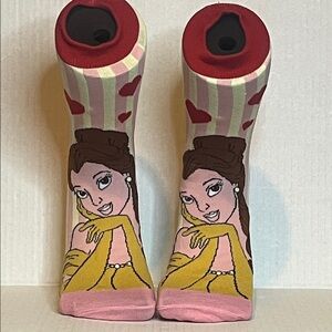 Disney Princess Belle Hearts Cotton Crew Socks